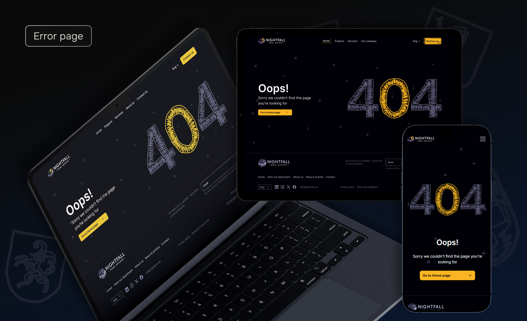 Nightfall Error page
